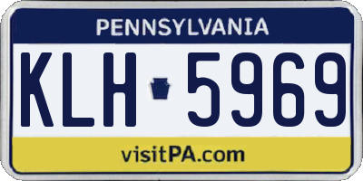 PA license plate KLH5969