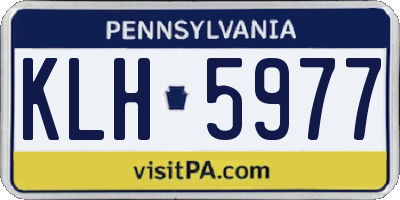 PA license plate KLH5977