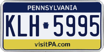 PA license plate KLH5995