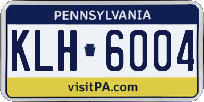 PA license plate KLH6004