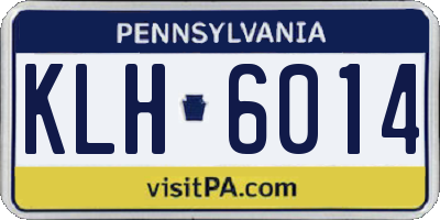 PA license plate KLH6014