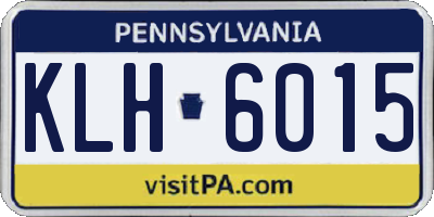 PA license plate KLH6015