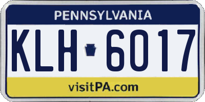 PA license plate KLH6017