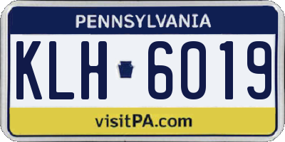 PA license plate KLH6019