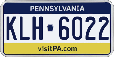 PA license plate KLH6022
