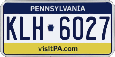 PA license plate KLH6027