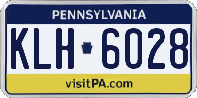 PA license plate KLH6028