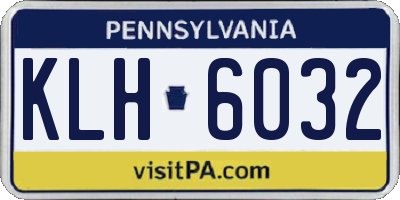 PA license plate KLH6032