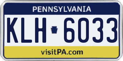 PA license plate KLH6033
