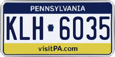 PA license plate KLH6035