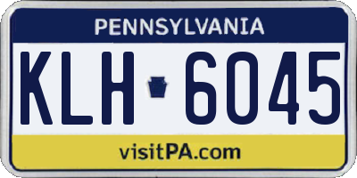 PA license plate KLH6045