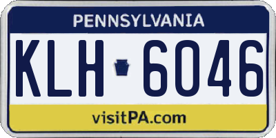 PA license plate KLH6046