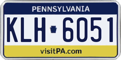 PA license plate KLH6051
