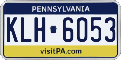 PA license plate KLH6053