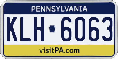 PA license plate KLH6063