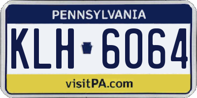PA license plate KLH6064