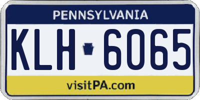 PA license plate KLH6065