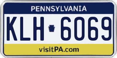 PA license plate KLH6069