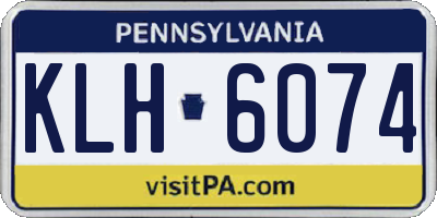 PA license plate KLH6074