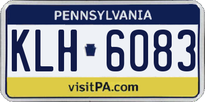 PA license plate KLH6083