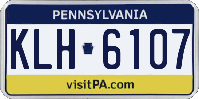 PA license plate KLH6107