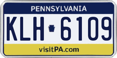 PA license plate KLH6109