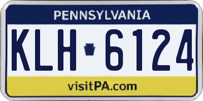 PA license plate KLH6124