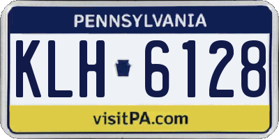 PA license plate KLH6128