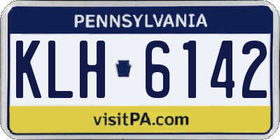 PA license plate KLH6142