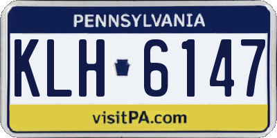 PA license plate KLH6147