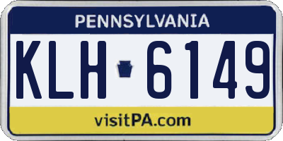 PA license plate KLH6149