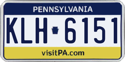 PA license plate KLH6151