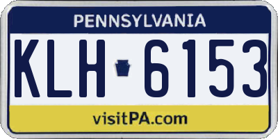 PA license plate KLH6153