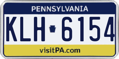PA license plate KLH6154