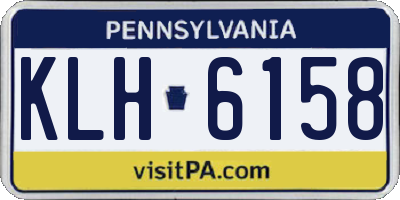 PA license plate KLH6158