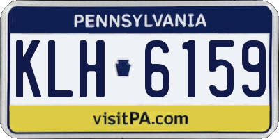PA license plate KLH6159
