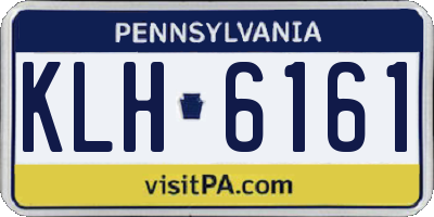 PA license plate KLH6161