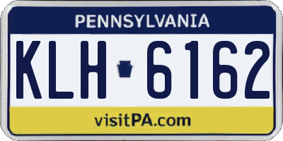 PA license plate KLH6162