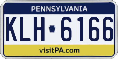 PA license plate KLH6166