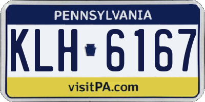 PA license plate KLH6167
