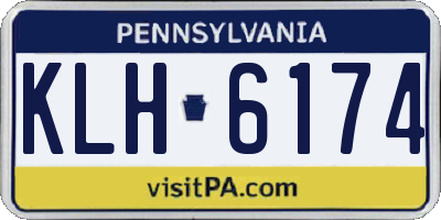 PA license plate KLH6174