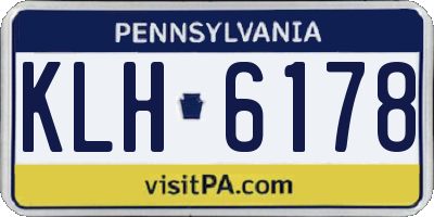 PA license plate KLH6178