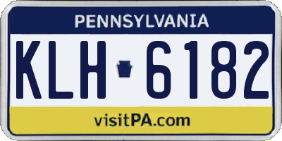 PA license plate KLH6182