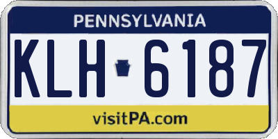 PA license plate KLH6187