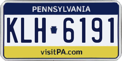 PA license plate KLH6191