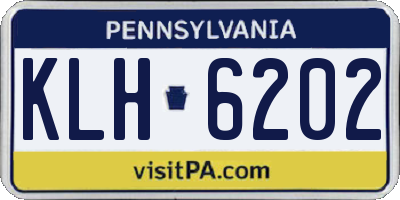 PA license plate KLH6202
