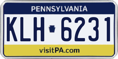 PA license plate KLH6231