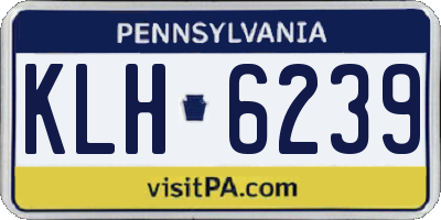 PA license plate KLH6239
