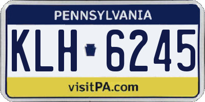 PA license plate KLH6245