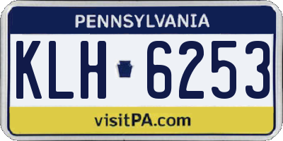 PA license plate KLH6253